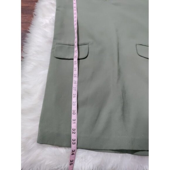 Bar III Cap Sleeve Pullover V Neckline Shift Mini Dress Olive Green Women's XS - Picture 12 of 12